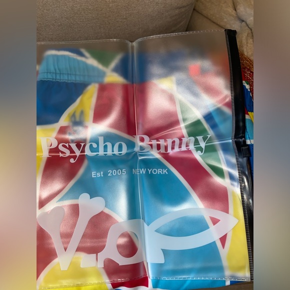 SOLD‼️NWT MENS PSYCHO BUNNY DARWIN SWIM SHORTS (SEAPORT BLUE)- SIZE LARGE - Picture 12 of 15